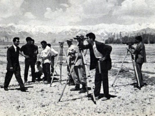Engineering students on field project