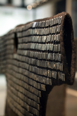 Bita Ghezelayagh<br />
Felt Memories III, 2008/9<br />
1001 metal prints, embroidery<br />
And silk screen on felt<br />
102 x 116cam<br />
Courtesy of Rose Issa Projects<br />
