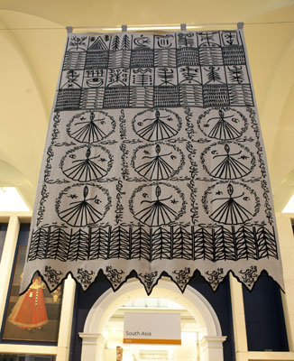 Rachid Koraichi<br />
The Invisible Masters, 2008<br />
Cotton Appliqué<br />
