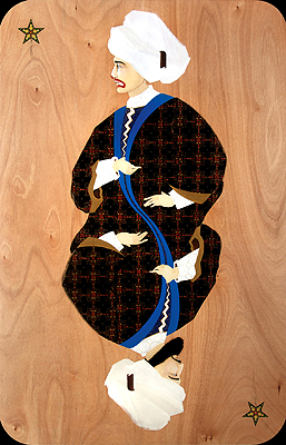 Hayv Kahraman<br />
Migrant 8, 2010<br />
Oil on panel<br />
