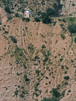 In the vicinity is a shrine known as ‘Seyyed Hasani’, a small building at the top of a high and difficult to reach ledge, challenging the mind with the mystery of why the respected ‘Seyyed’ was buried in that spot and how pilgrims reach it.