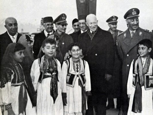 Premier Daoud Khan, President Eisenhower and Mohammad Zahir Shah. Kabul, December 1959