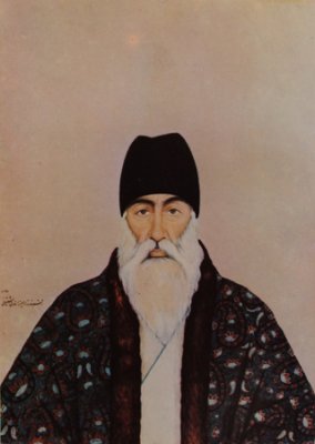 تابلوی چهره میرزا یوسف مستوفی‌الممالک، پدر حسن مستوفی به قلم میرزا رضای آشتیانی